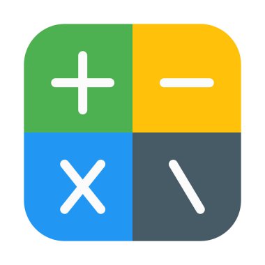 Hesaplama simgesini, basit vektör çizim