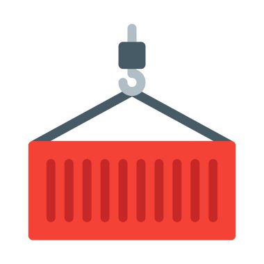 Konteyner güç Lifter simgesi, basit vektör çizim