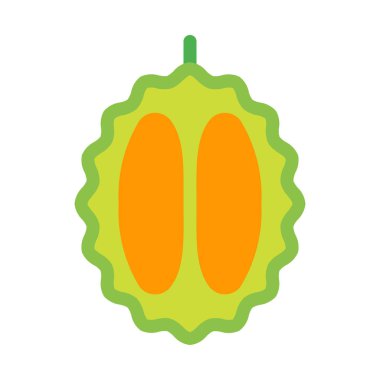 Durian yenilebilir meyve simgesi, basit vektör çizim