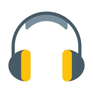 Kablosuz müzik kulaklık simgesini, basit vektör çizim