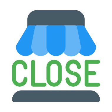 Yakın afiş simgesi, basit vektör çizim asılı