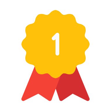 İlk yıl dönümü simgesi, basit vektör çizim