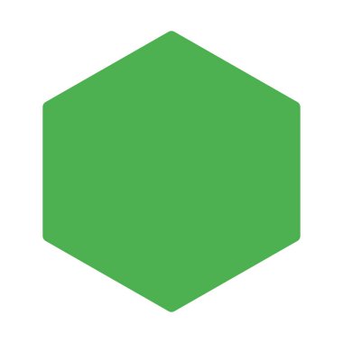 Altıgen geometrik şekil kutsal kişilerin resmi, basit vektör çizim