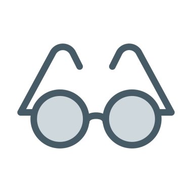 Retro tarzı gözlük simgesi, basit vektör çizim