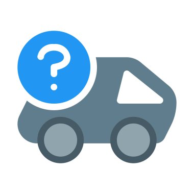 Teslimat soru sorgu simgesini, basit vektör çizim