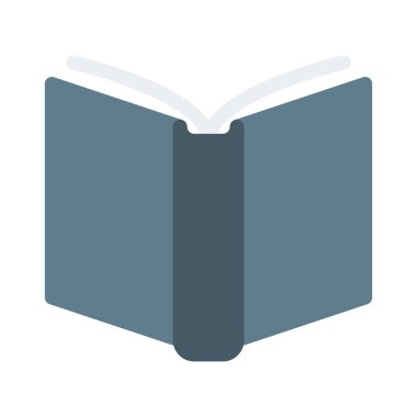 Kitap sayfaları açık simgesi, basit vektör çizim