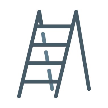 Bina inşaat merdiven simgesi, basit vektör çizim