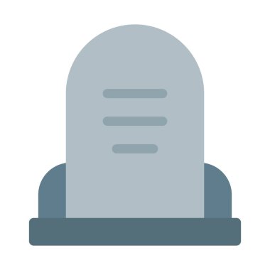 Yerel mezarlığı mezar taşı simgesini, basit vektör çizim