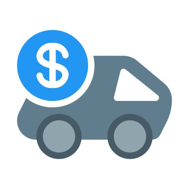 İlave teslimat ödeme simgesi, basit vektör çizim