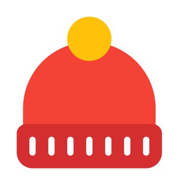 Beanie Cap simgesi, basit vektör çizim