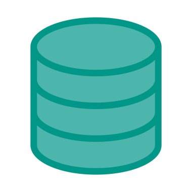 Veritabanı depolama sembol simge, basit vektör çizim