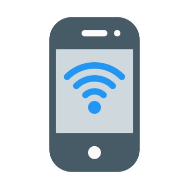 Sıcak nokta veya mobil hayvan zinciri simgesi, basit vektör çizim