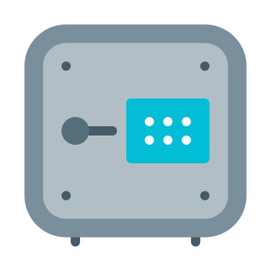 Banka kasasındaki simgesi, basit vektör çizim