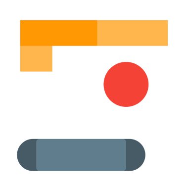 Breakout oyun simgesi, basit vektör çizim