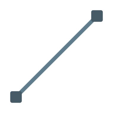 Çizgi aracı tasarım simgesi, basit vektör çizim