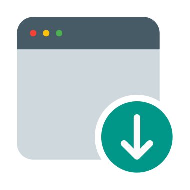 Download ya da alma uygulama simgesi, basit vektör çizim