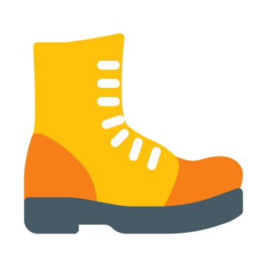 Tasarımcı ayakkabı, çizme simgesi, basit vektör çizim