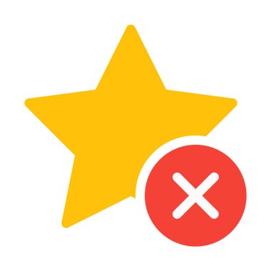 Kötü Star Rating simgesi, basit vektör çizim