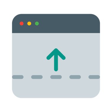 Web sitesi altbilgi düzen simge, basit vektör çizim