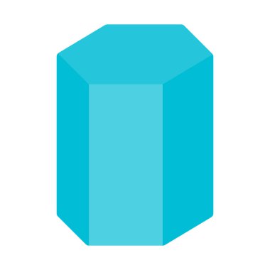 Altıgen şekil kenarları simgesi, basit vektör çizim