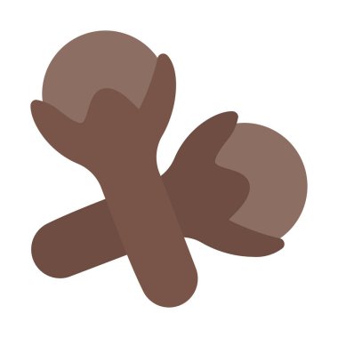 Kuru bakla karanfil simgesi, basit vektör çizim