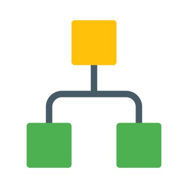 Akış Şeması diyagram simgesi, basit vektör çizim