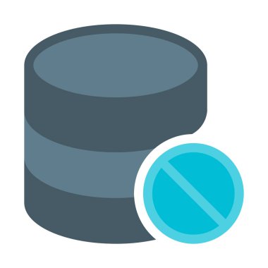 Ağ veritabanı hata simgesi, basit vektör çizim