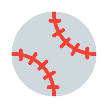 Beyzbol dikişli voleybol simgesi, basit vektör çizim