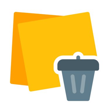 Post It simgesi, basit vektör çizim silmek