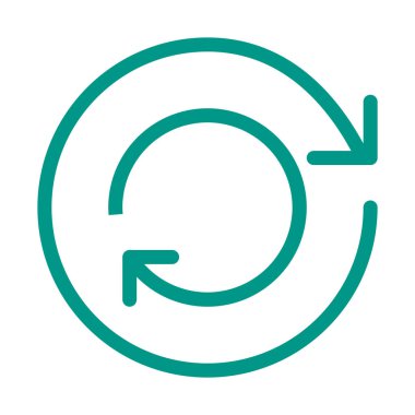 Çift saat yönünde döndür simgesini, basit vektör çizim