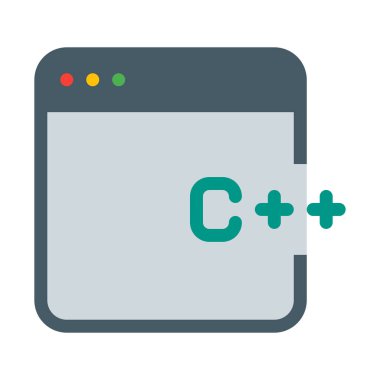 C kodlama yazılımı simgesini, basit vektör çizim