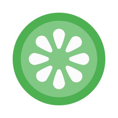 Göz Bakımı salatalık simgesini, basit vektör çizim