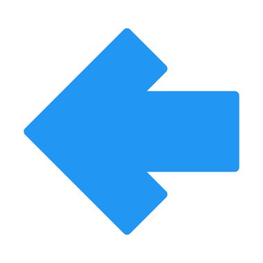 Geri ok simgesi, basit vektör çizim