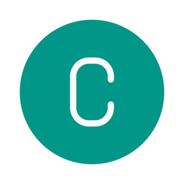 Telif hakkı korumalı simgesi, basit vektör çizim