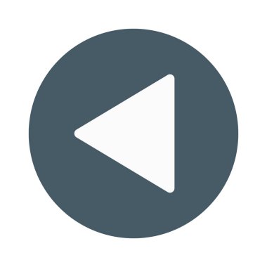 Sol yan düğme simgesi, basit vektör çizim