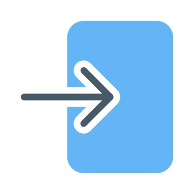 oturum açma veya oturum açma simgesi, basit vektör çizim