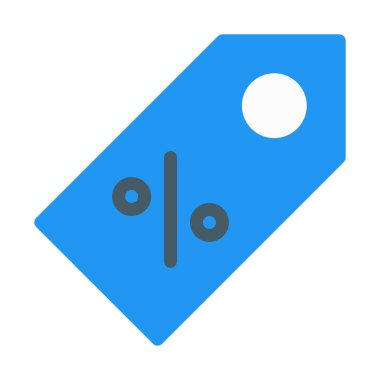 İndirim kupon yüzde simgesi, basit vektör çizim ile