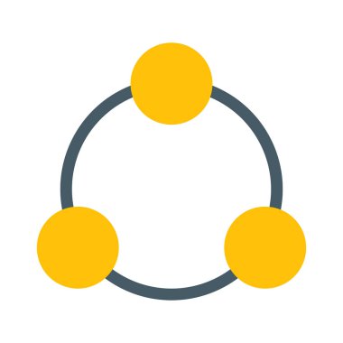 İşbirliği simgesi, basit vektör çizim