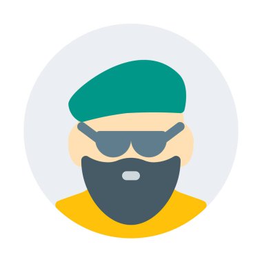 diktatör veya Komutan simgesi, basit vektör çizim