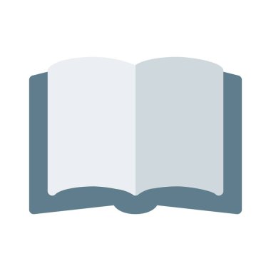 Kitap sayfa açık simgesi, basit vektör çizim