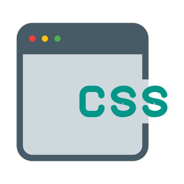 CSS programlama yazılımı simgesini, basit vektör çizim