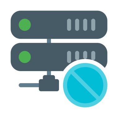 Depolama aygıtları hata simgesi, basit vektör çizim