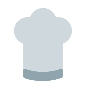 Şef uzun şapka simgesi, basit vektör çizim