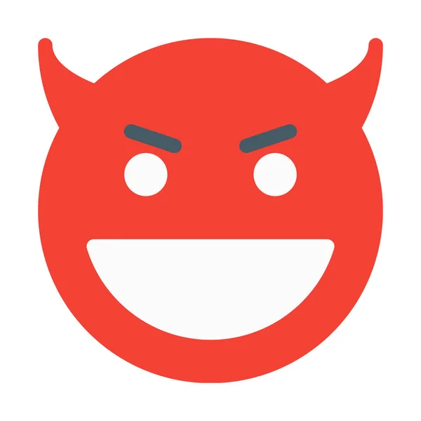 Devil Horror Expression Icon Simple Vector Illustration — Stock Vector