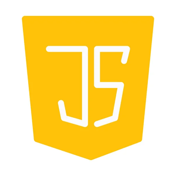 Εικονίδιο Javascript Γλώσσα Προγραμματισμού Απλές Διανυσματικά Εικονογράφηση — Διανυσματικό Αρχείο