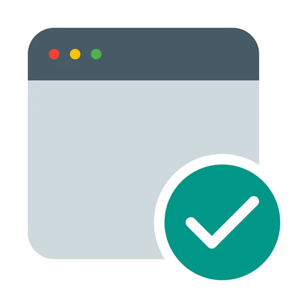 Icona App Verificata Controllata Semplice Illustrazione Vettoriale — Vettoriale Stock