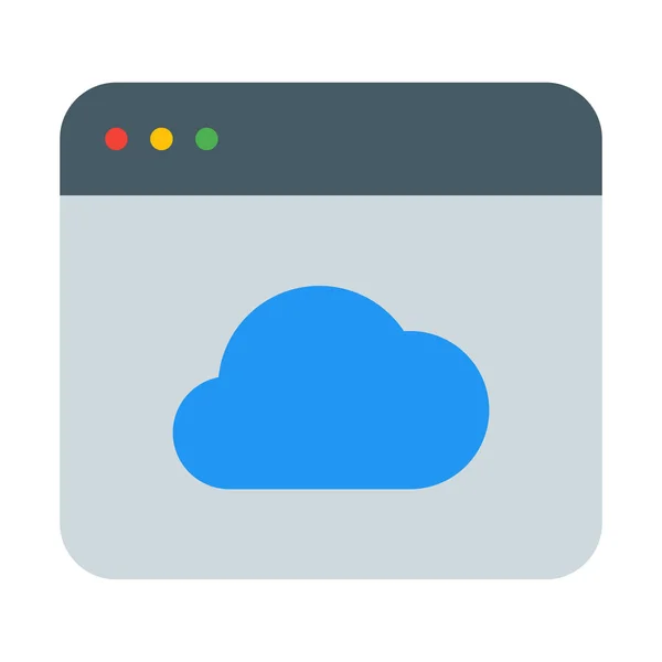 Ikona Webové Služby Cloud Jednoduché Vektorové Ilustrace — Stockový vektor