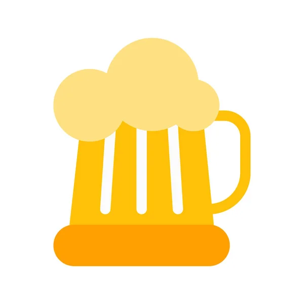 Beer Mug Foam Icon Simple Vector Illustration — Stock Vector