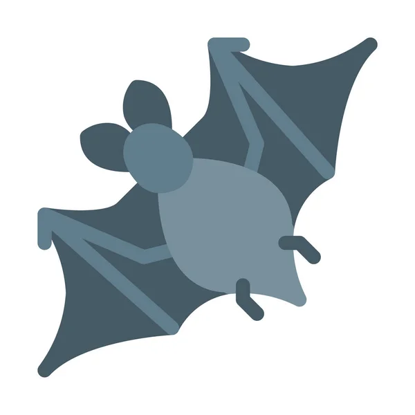 Icono Mamífero Murciélago Volador Ilustración Vector Simple — Archivo Imágenes Vectoriales