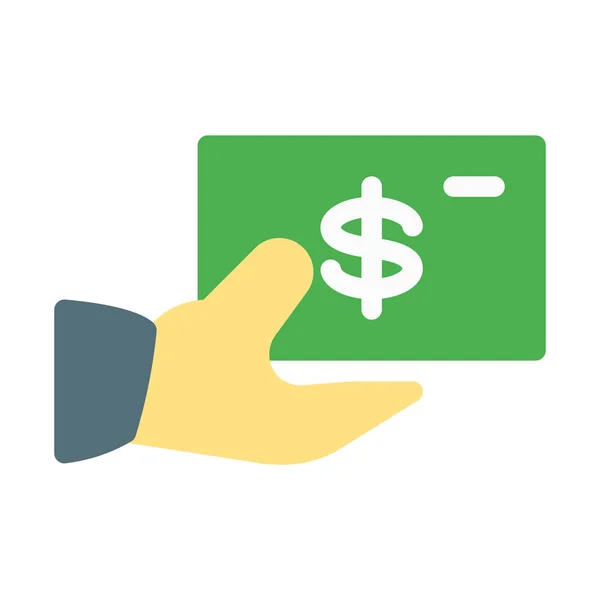 Cash Payment Service Pictogram Eenvoudige Vectorillustratie — Stockvector